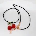 Collar Cereza Roja Grande