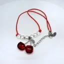 Collar Cereza Grande Rojo Transparente