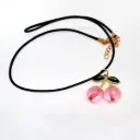 Collar Cereza Rosa Clara Transparente