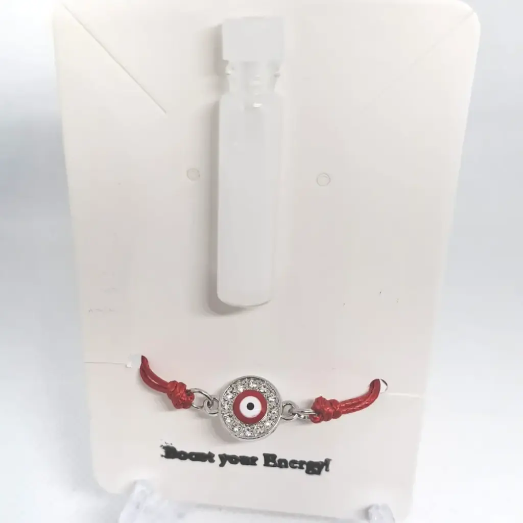 [TiniAcc-24-14] Pulsera Ojo Arabe + gotas serum Azul Blanco