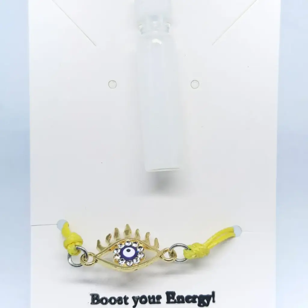 [TiniAcc-24-15] Pulsera Ojo Arabe + gotas serum Azul Blanco