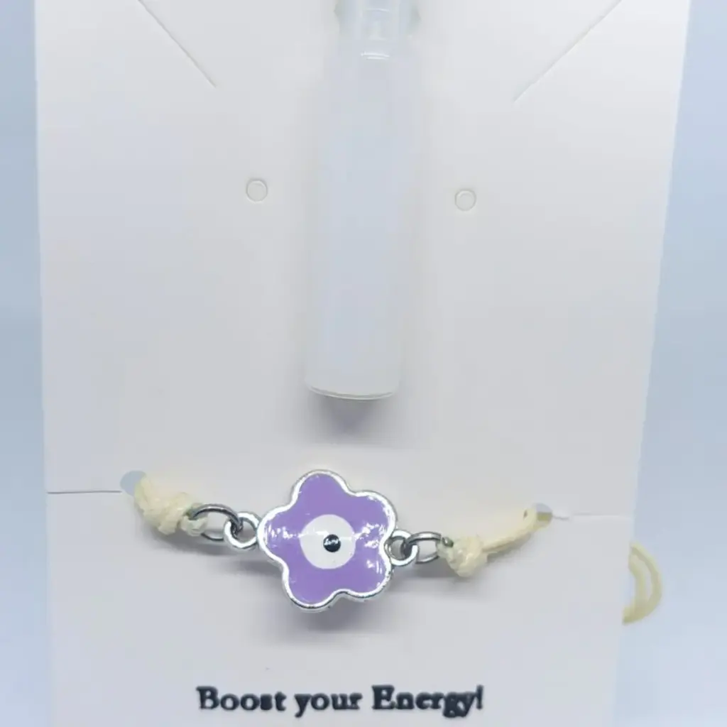 [TiniAcc-24-19] Pulsera Ojo Arabe + gotas serum Azul (Blanco)