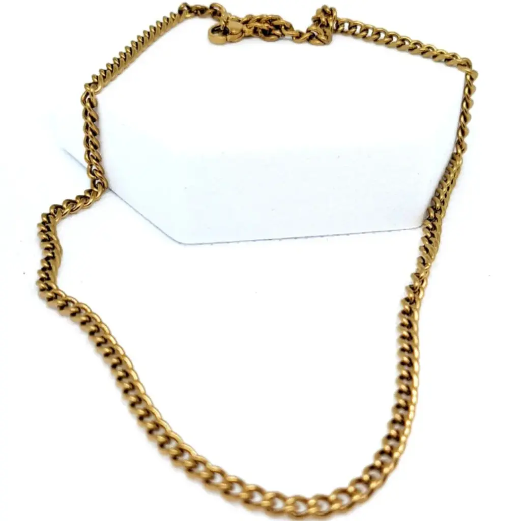 [31244465] Cadena Acero titanio enchapado Oro 3mm 40cm Caballero