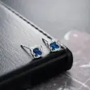 Arete Individual Retro Geométrico Estrella – Cobre Enchapado - Hombre