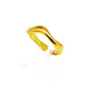 Anillo Abierto Retro de Líneas Doradas – Acero Inoxidable 304