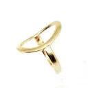 Anillo Abierto Retro de Líneas Doradas – Acero Inoxidable 304