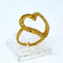 Anillo Abierto Retro de Líneas Doradas – Acero Inoxidable 304