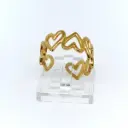 Anillo Abierto Retro de Líneas Doradas – Acero Inoxidable 304