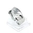 Anillo Abierto Retro de Líneas Doradas – Acero Inoxidable 304