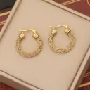 Argollas Estilo Simple Forma De U Circulo Acero Inoxidable Enchapado Pendientes De Aro 