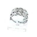 Anillo Abierto Retro de Líneas Doradas – Acero Inoxidable 304