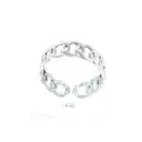 Anillo Abierto Retro de Líneas Doradas – Acero Inoxidable 304