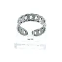 Anillo Abierto Retro de Líneas Doradas – Acero Inoxidable 304