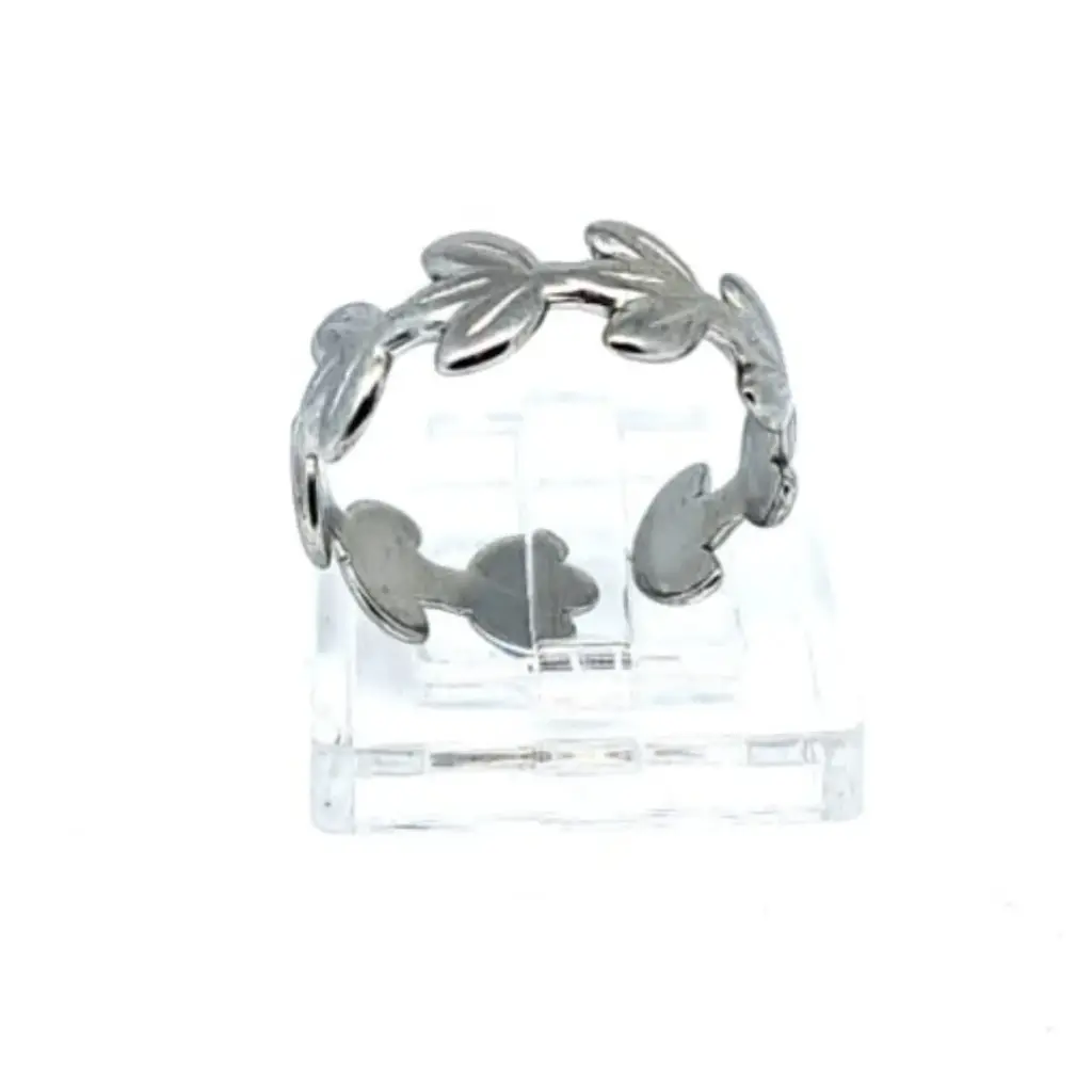 Anillo Abierto Retro de Líneas Doradas – Acero Inoxidable 304