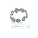 Anillo Abierto Retro de Líneas Doradas – Acero Inoxidable 304