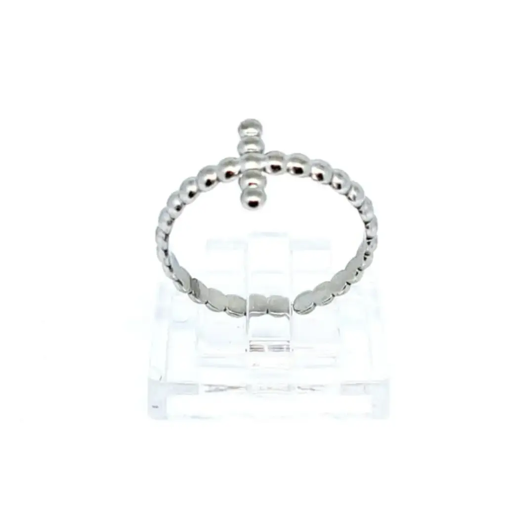 Anillo Abierto Retro de Líneas Doradas – Acero Inoxidable 304