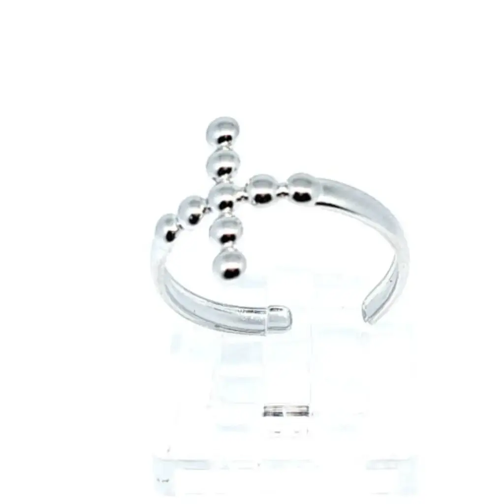 Anillo Abierto Retro de Líneas Doradas – Acero Inoxidable 304