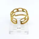 Anillo Abierto Retro de Líneas Doradas – Acero Inoxidable 304