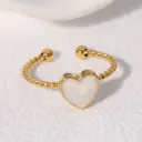 Anillo Abierto Retro de Líneas Doradas – Acero Inoxidable 304