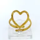 Anillo Abierto Retro de Líneas Doradas – Acero Inoxidable 304