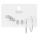  Aretes Estilo Francés Estilo Clásico Geométrico Ronda  Acero Inoxidable 304 Oro 