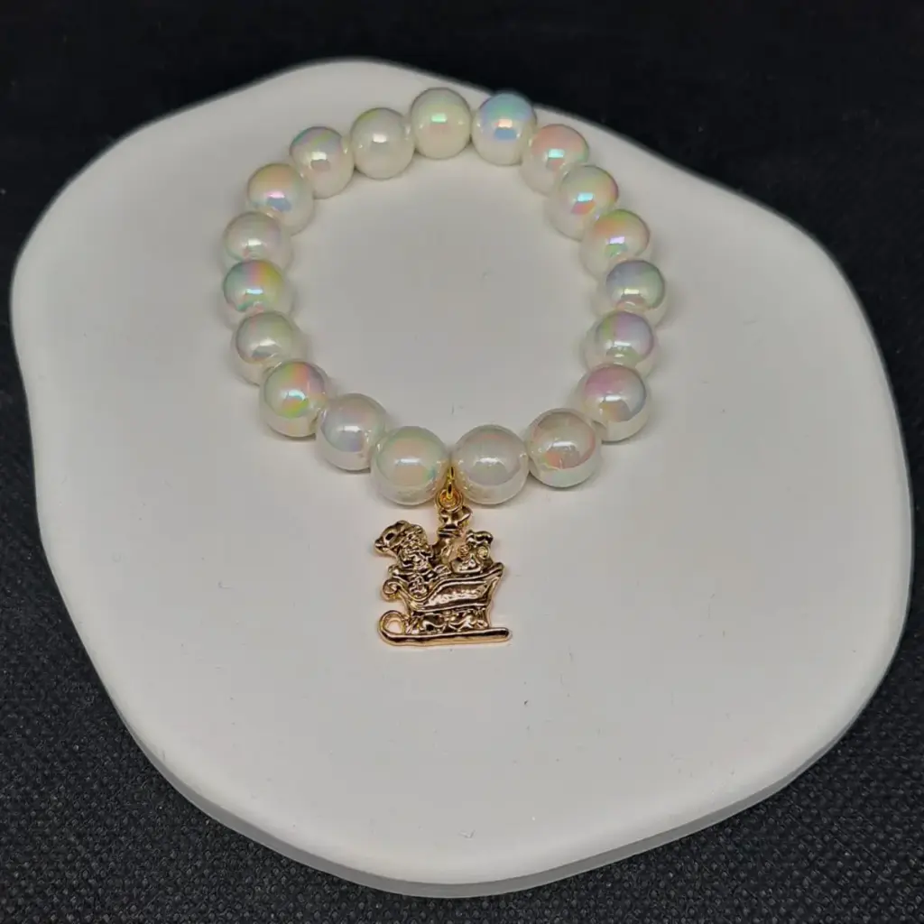 [TiniAcc-136] Pulsera Blanca Navidad