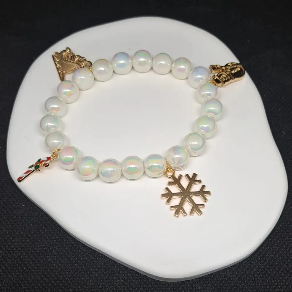 [TiniAcc-139] Pulsera Blanca Navidad