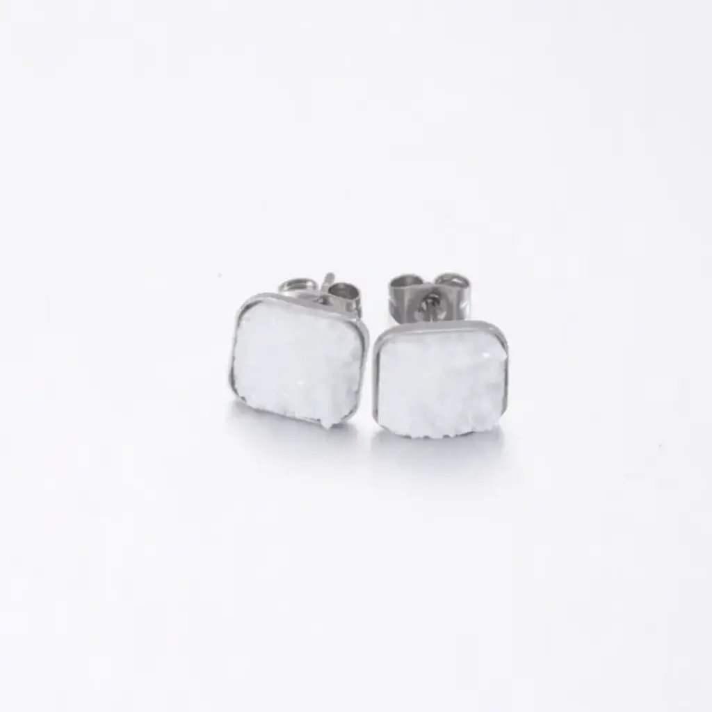 [34020392-13] Aretes Cuadro Vivo (Blanco)