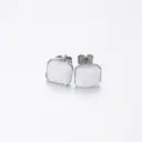  Aretes Estilo Francés Estilo Clásico Geométrico Ronda  Acero Inoxidable 304 Oro 