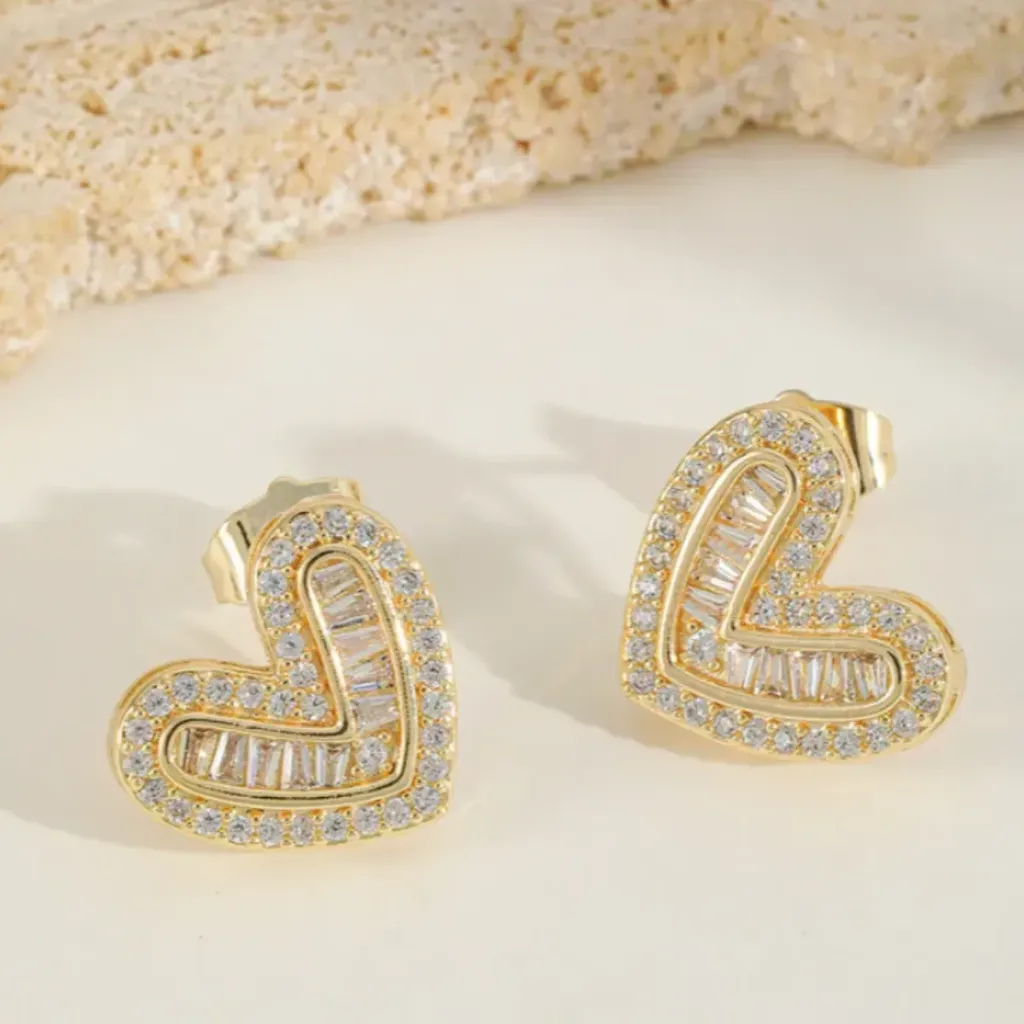 [42685062-1] Aretes Corazón Dorado