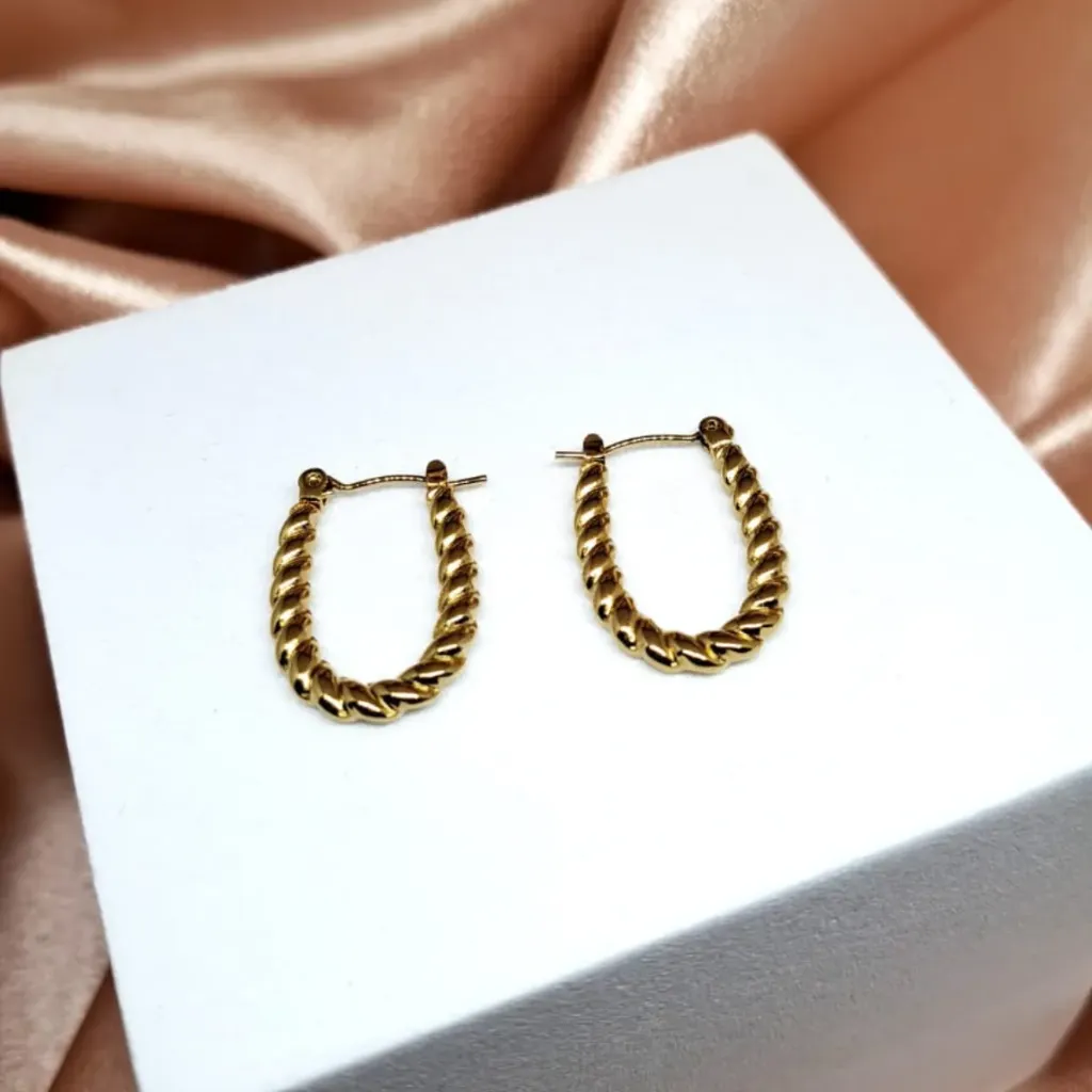 [39051188] Arracadas Espiral Dorada Uma