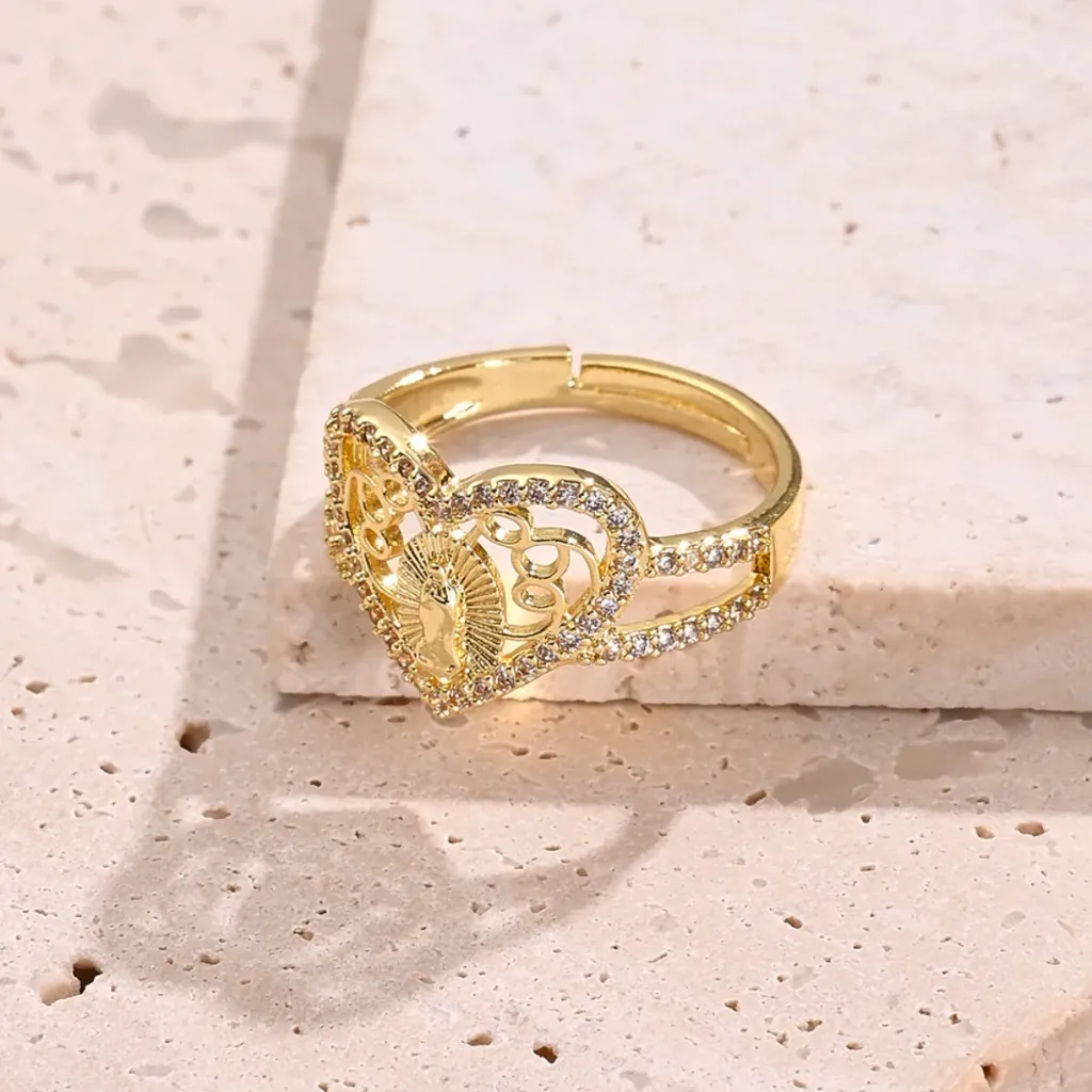 [41305676] Anillo corazón Virgen de Guadalupe