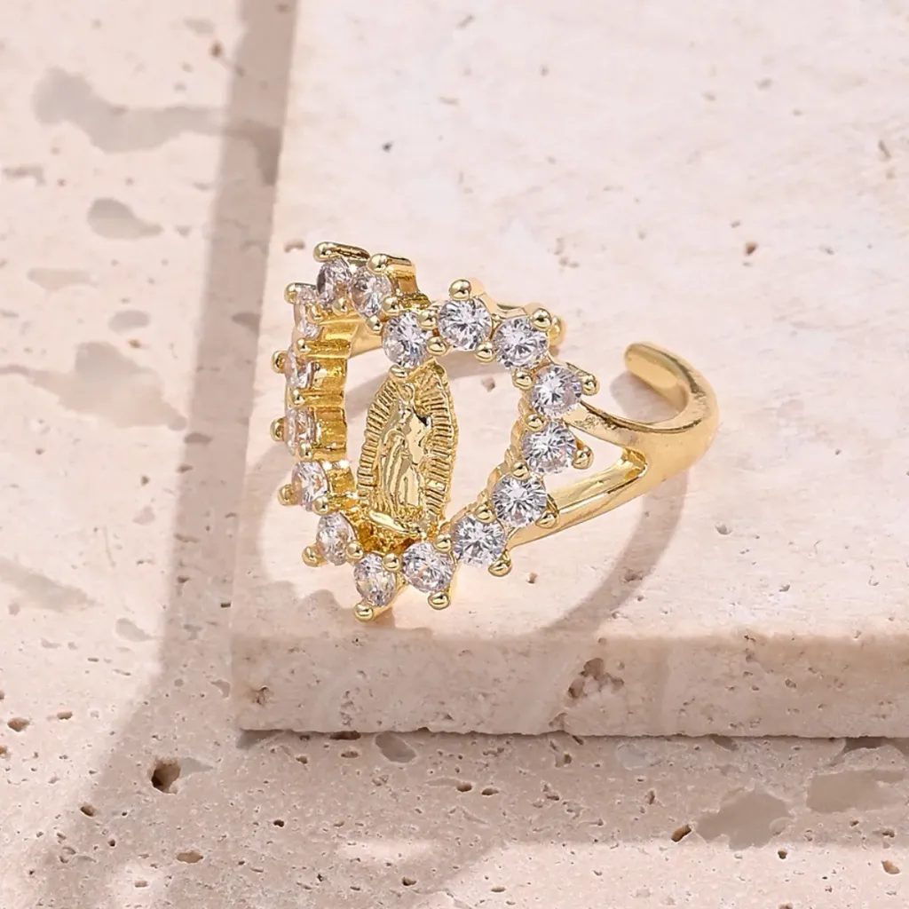 [41305677] Anillo corazón radiante Virgen de Guadalupe