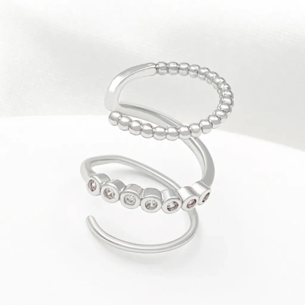 [35924974] Ear Cuffs Edna (Plata)