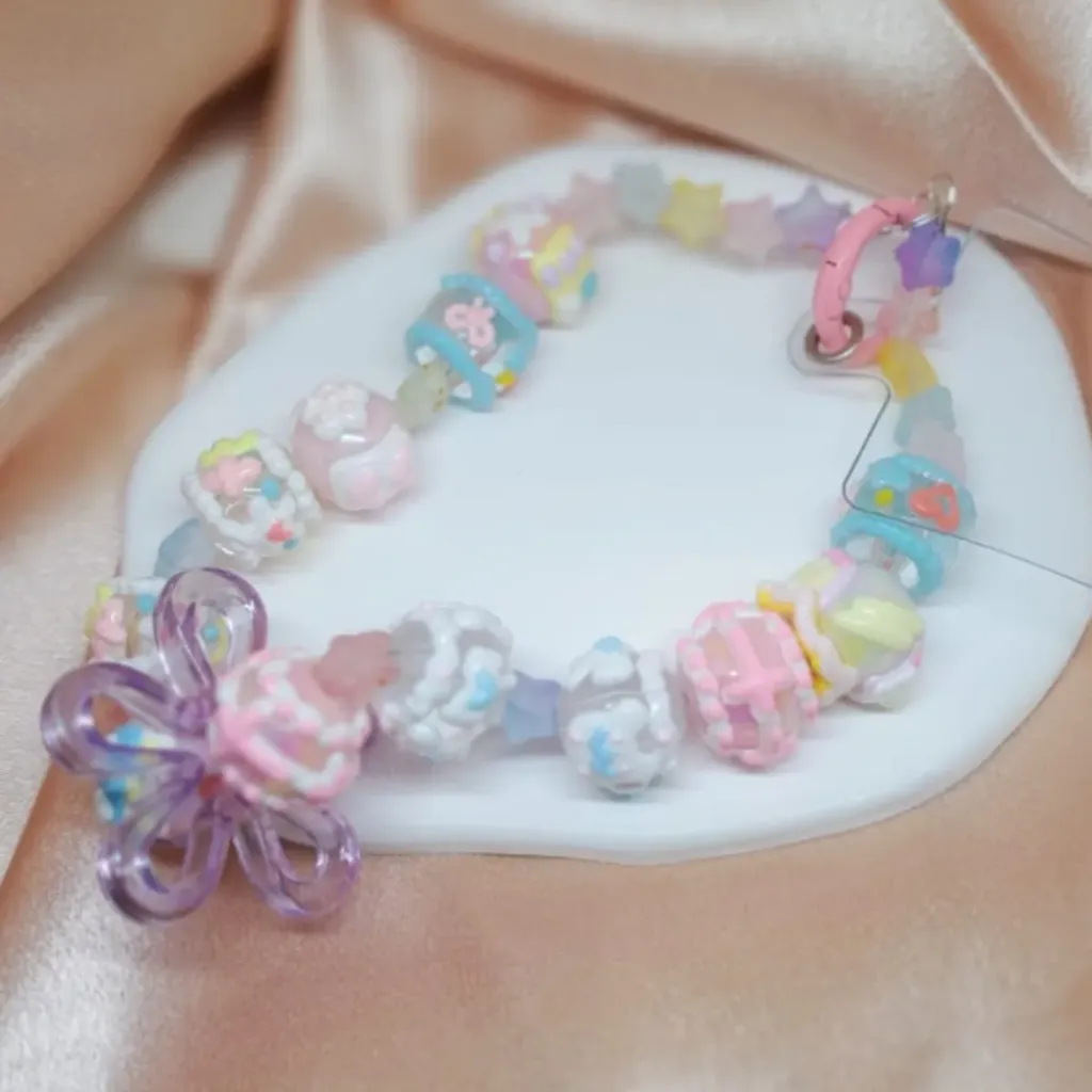 [TiniAcc-42] Correa de Muñeca para Teléfono – Kawaii Celeste