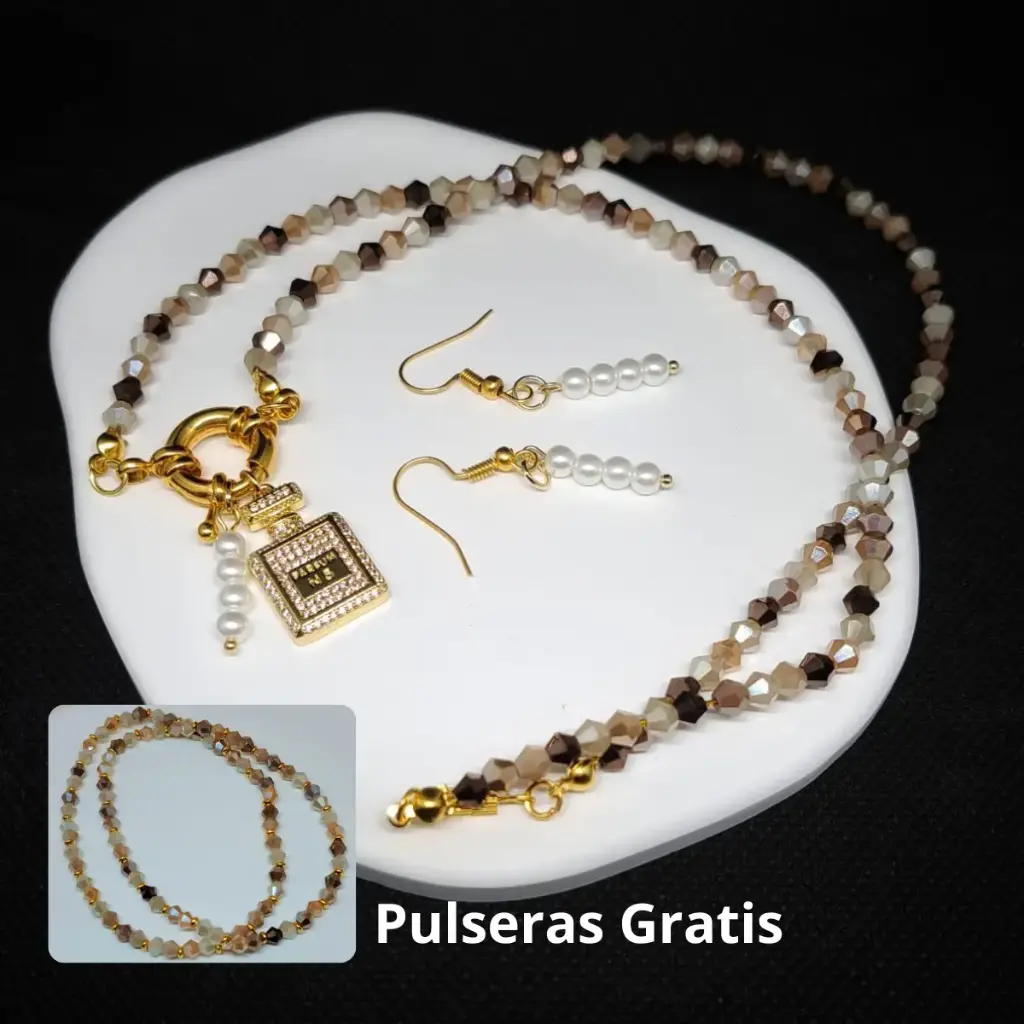 Conjunto Colgantes Perfume No 5 
