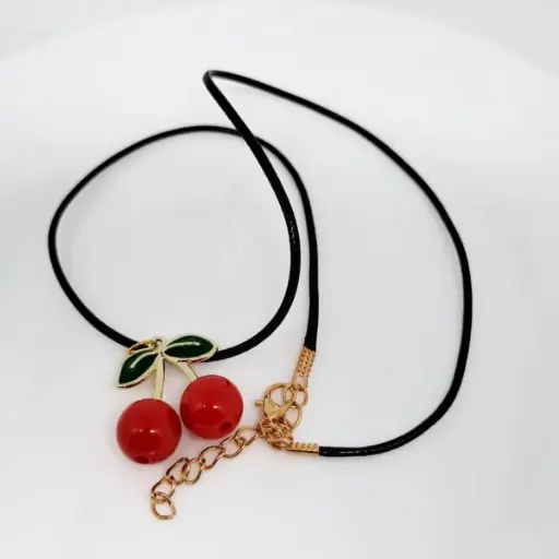 [TiniAcc-15] Collar Cereza Roja Grande