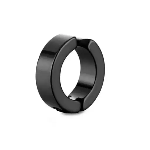 [NH43850352|X802-A] Clip de Oreja Retro Estrella Geométrica – Negro Individual - Hombre