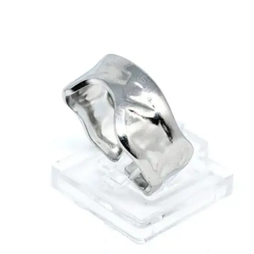 [NH33859009] Anillo Abierto Retro de Líneas Doradas – Acero Inoxidable 304