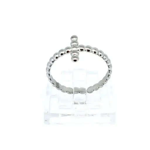 [NH33859005] Anillo Abierto Retro de Líneas Doradas – Acero Inoxidable 304