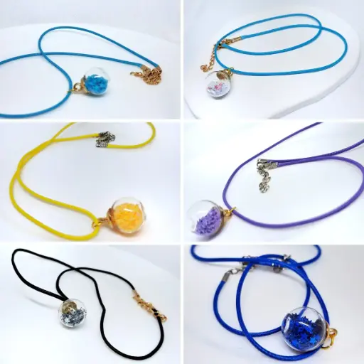 Collar Botella de Deseos Cristal
